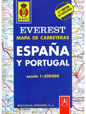 Carreteras mapa de Portugal y España, Portugal, Europa
