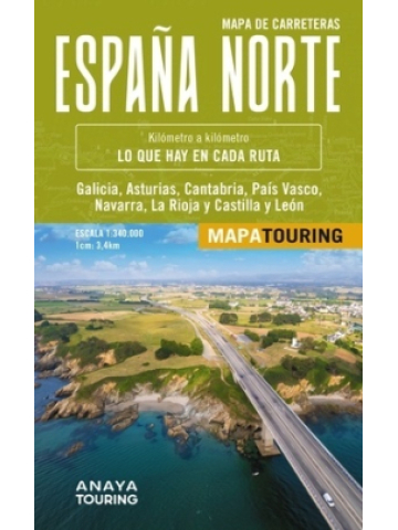 Mapa de carreteras España Norte 1:340.000 - (desplegable) (2024)